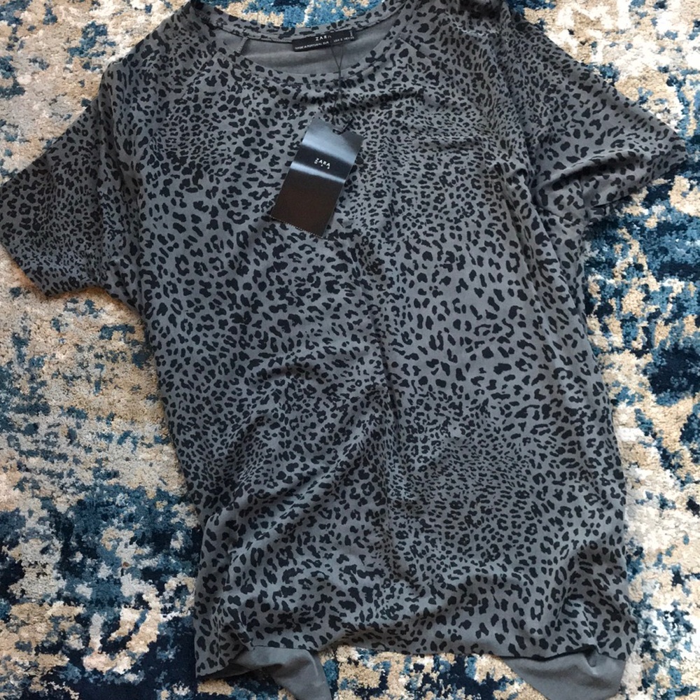 Zara cheetah print top